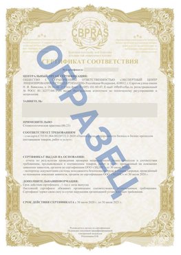 Образец Сертификат СТО 01.064.00220722.2-2020 Чайковский Сертификат СТО 01.064.00220722.2-2020 